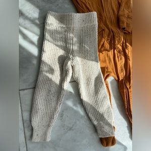 Goumi kids bundle. 6-12 mo. Knit pants and rust convertible onesie. EVGUC.